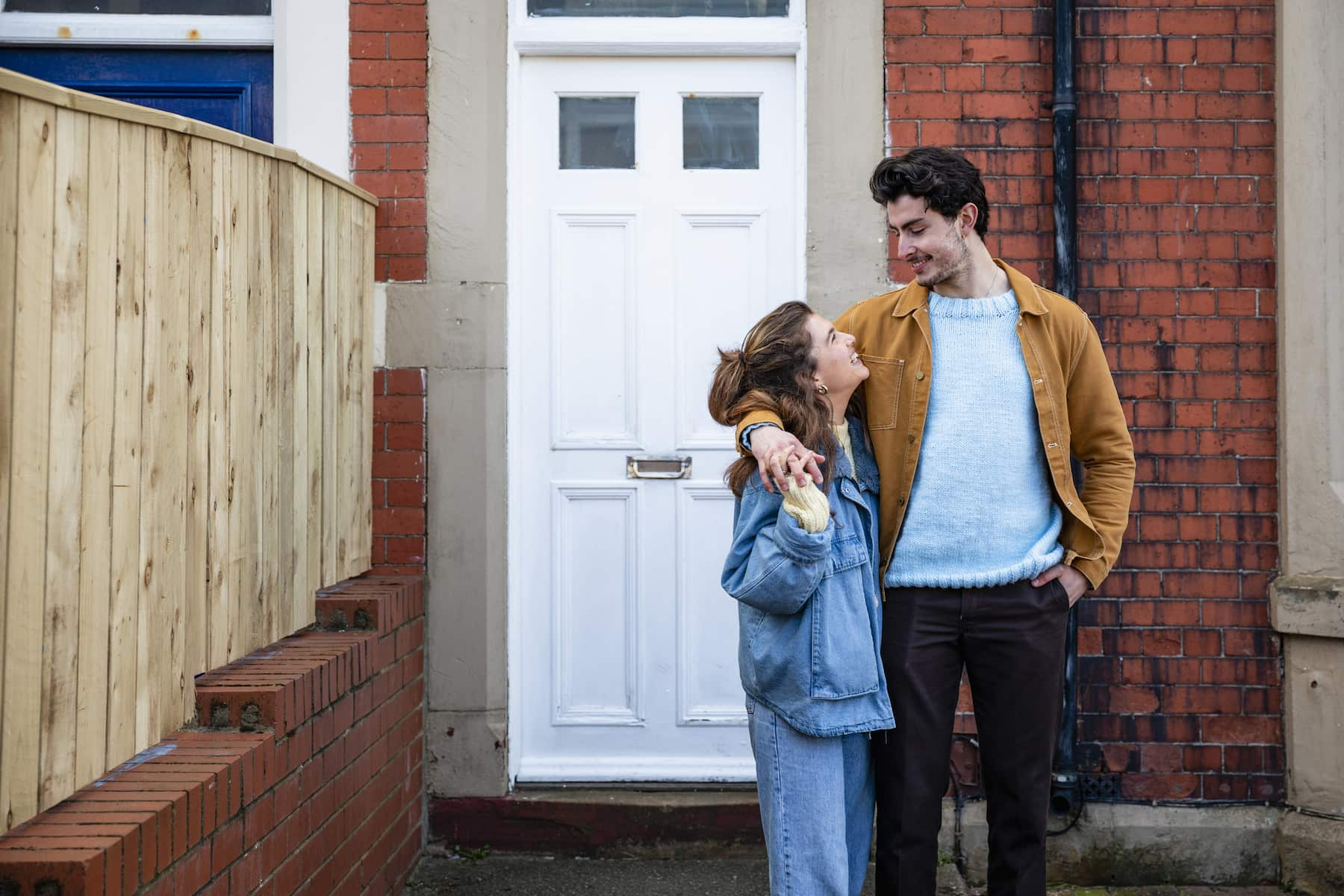 smiling couple first property