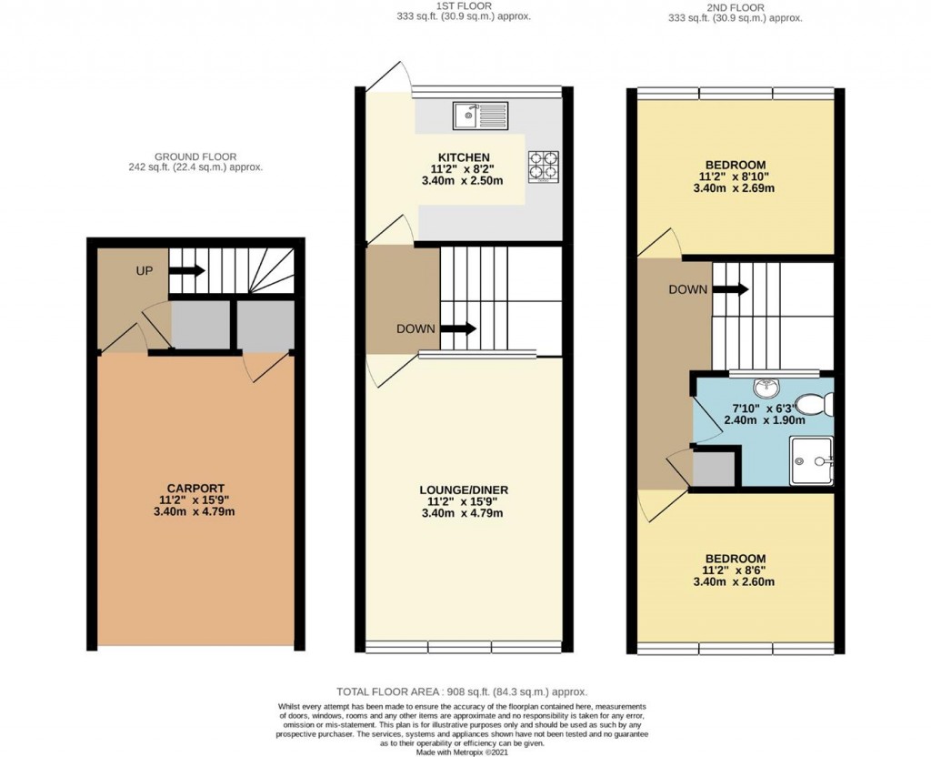 Floorplans For Brookdale Close, Central Area, Brixham