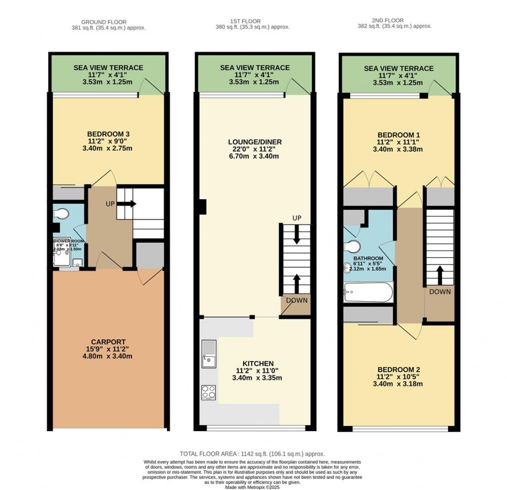 Floorplans For Heath Road, Brixham