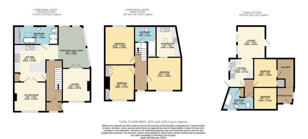Floorplans For Combe Bank, Brixham