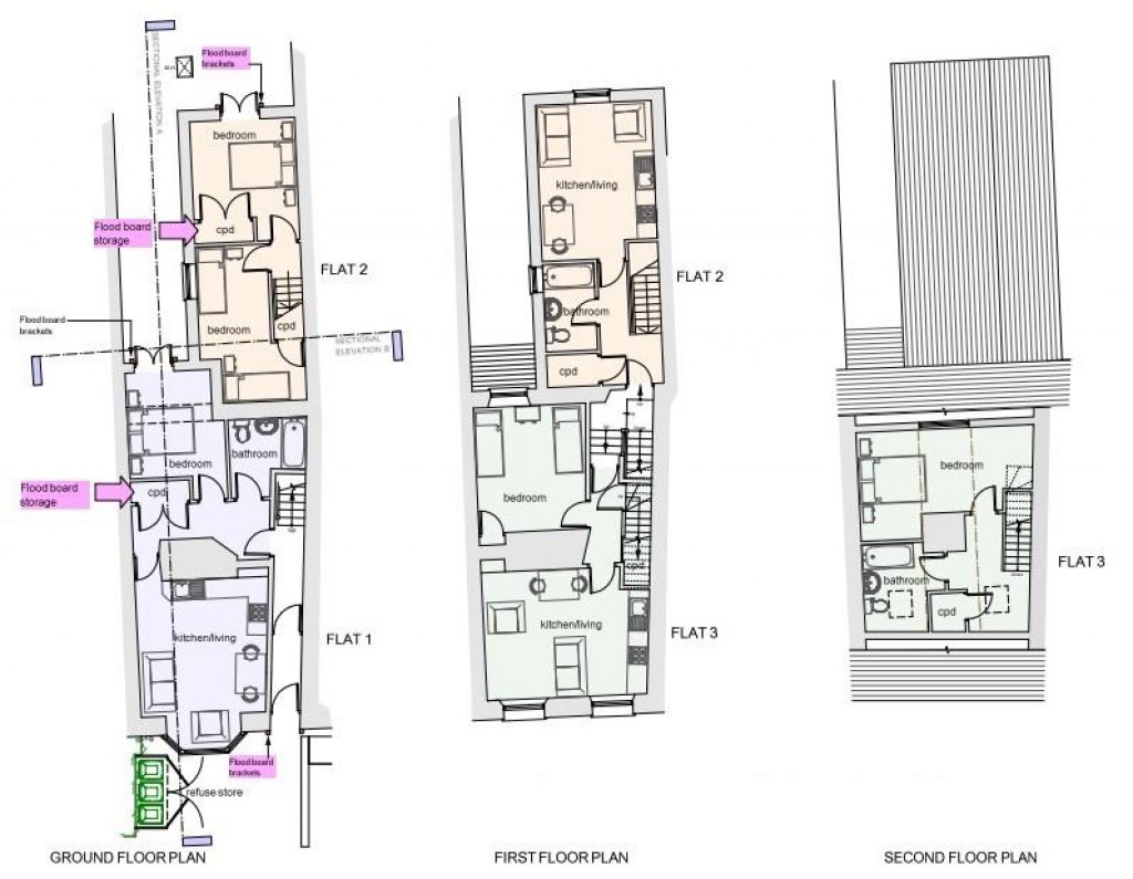 Floorplans For New Road, Brixham