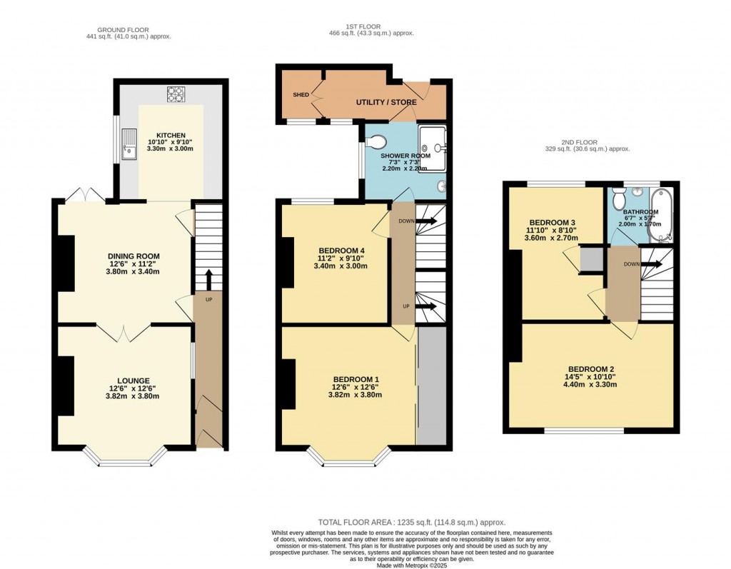Floorplans For Mount Pleasant Road, Brixham