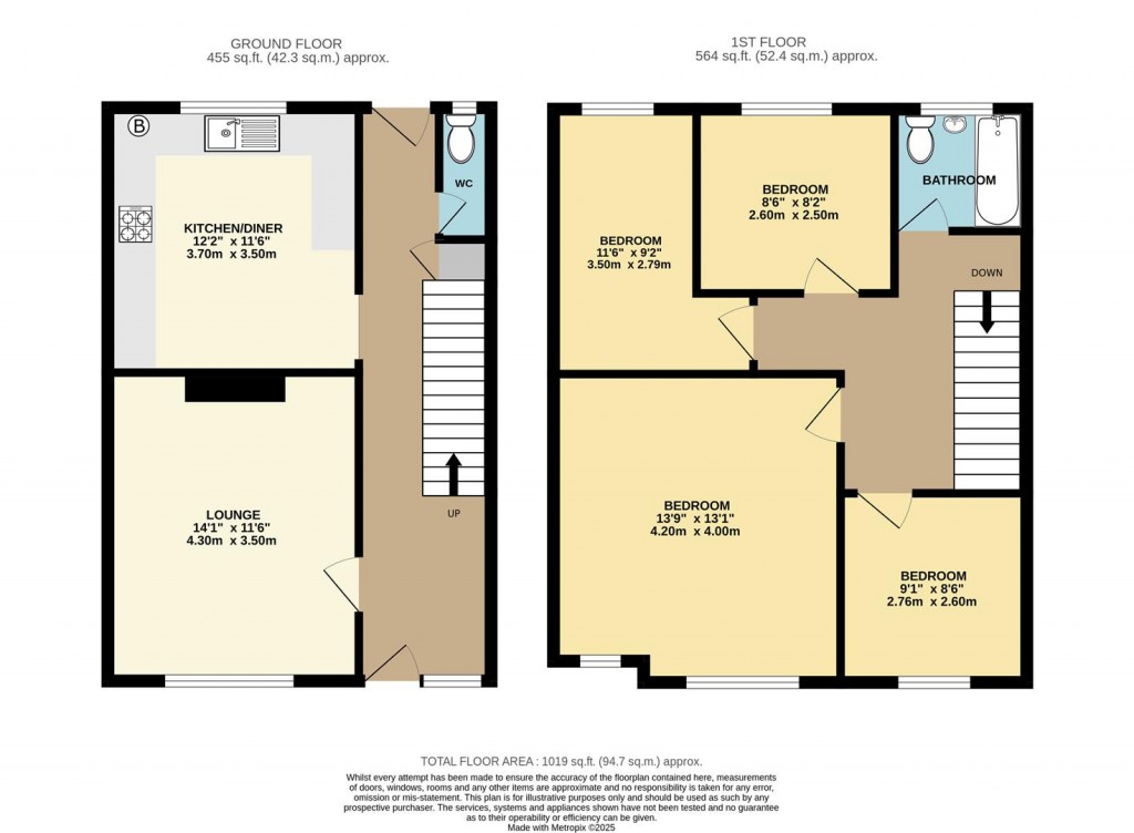 Floorplans For Elizabeth Avenue, Brixham