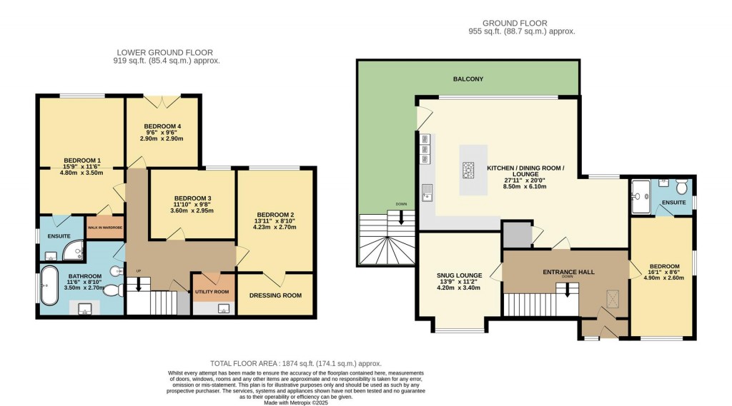 Floorplans For Deep Dene Close, Summercombe, Brixham