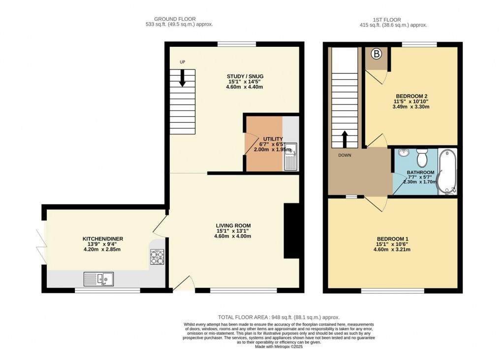 Floorplans For Market Street, Brixham