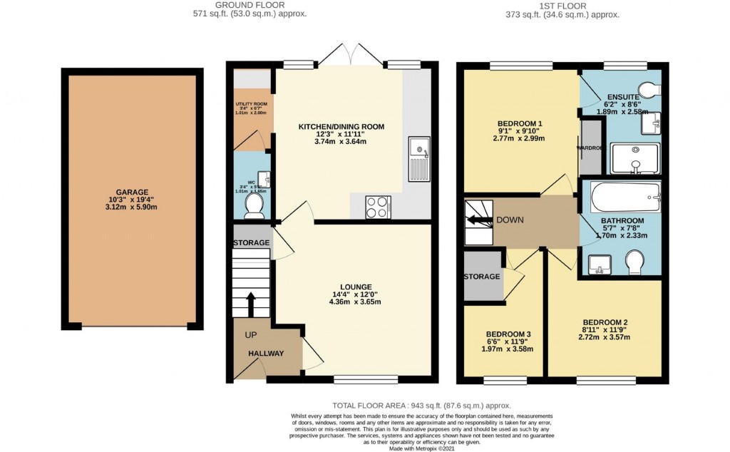 Floorplans For Regard Close, Brixham