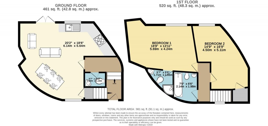 Floorplans For Higher Street, Harbour Area, Brixham