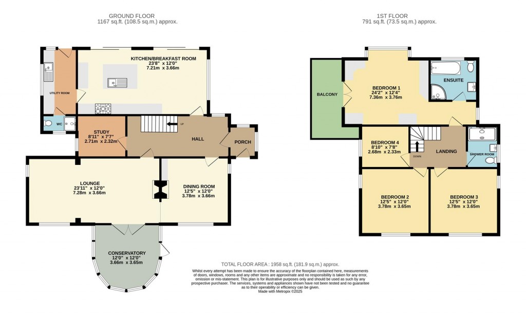 Floorplans For Treefields, Brixham