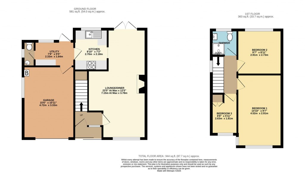 Floorplans For Penn Meadows, Brixham