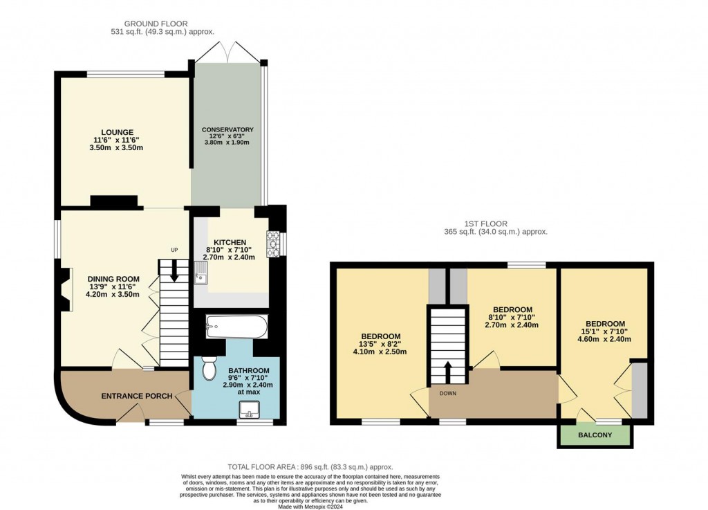 Floorplans For Summer Lane, Brixham