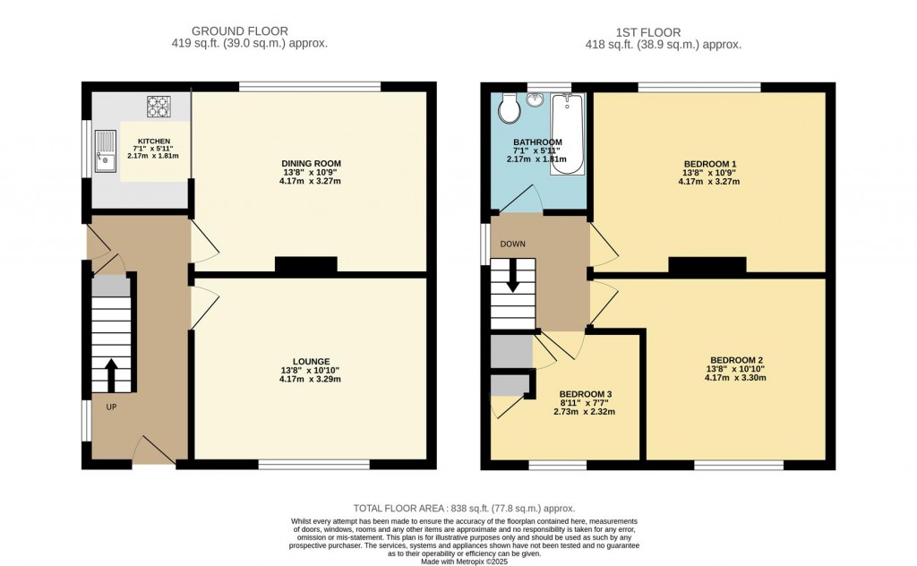 Floorplans For Castor Close, Brixham