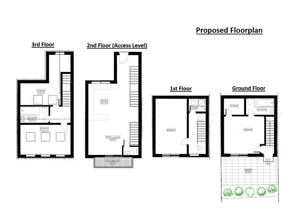 Floorplans For New Road, Brixham