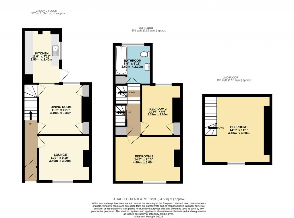 Floorplans For Rea Barn Road, Brixham