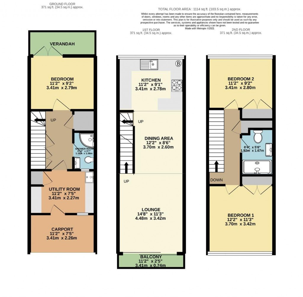 Floorplans For Parkham Glade, Wren Hill, Brixham