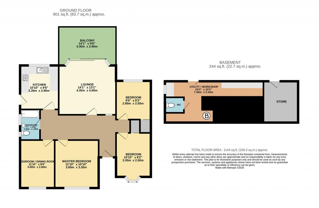 Floorplans For Lower Rea Road, Brixham