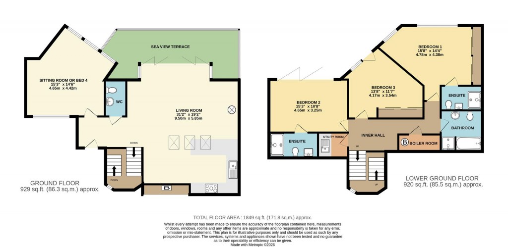 Floorplans For Mount Pleasant Road, Brixham