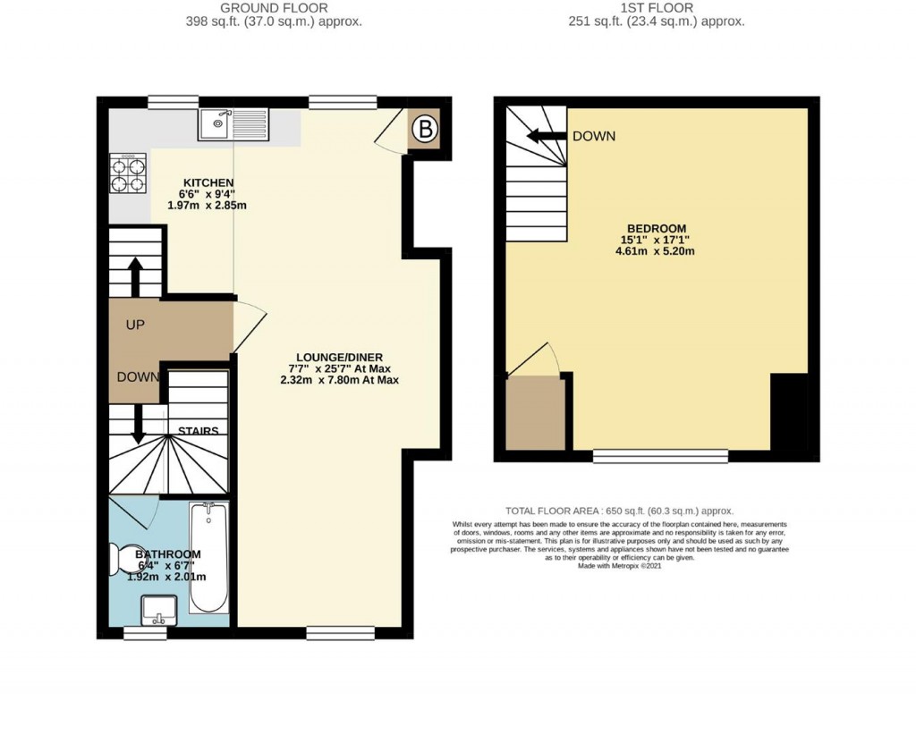 Floorplans For Bolton Street, Brixham
