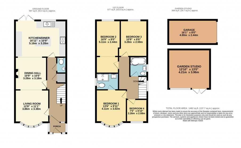 Floorplans For Northfields Lane, Brixham