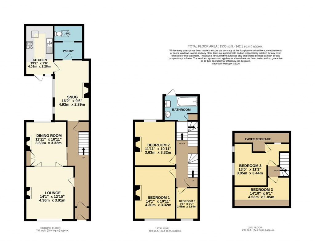 Floorplans For Lower Manor Road, Brixham