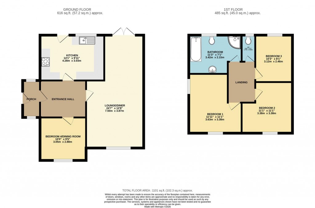 Floorplans For Cross Park, Brixham