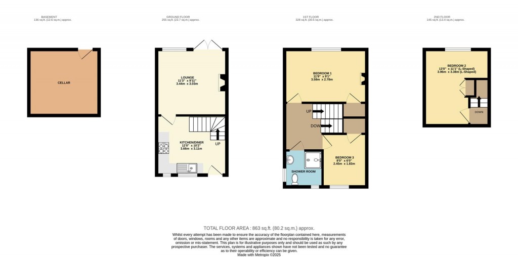 Floorplans For Polhearne Lane, Brixham