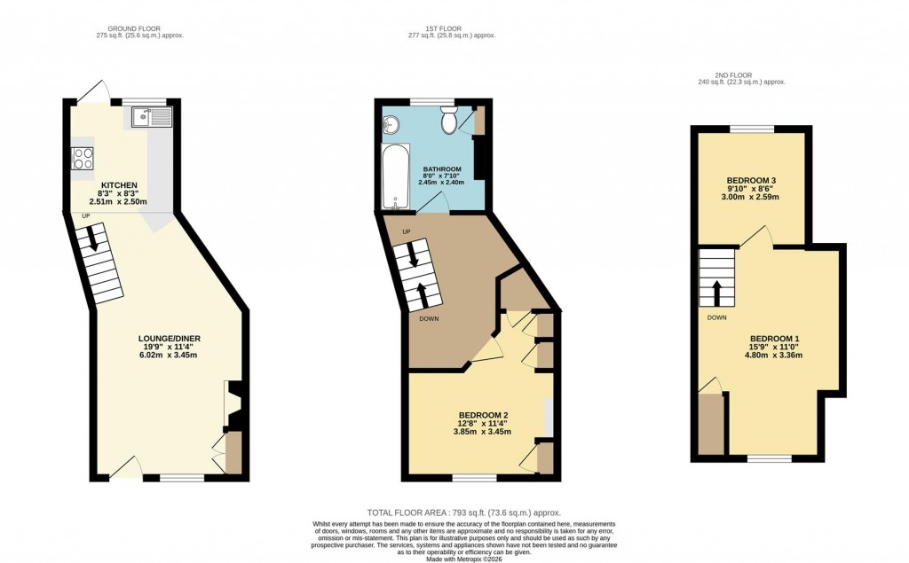 Floorplans For Higher Street, Central Area, Brixham