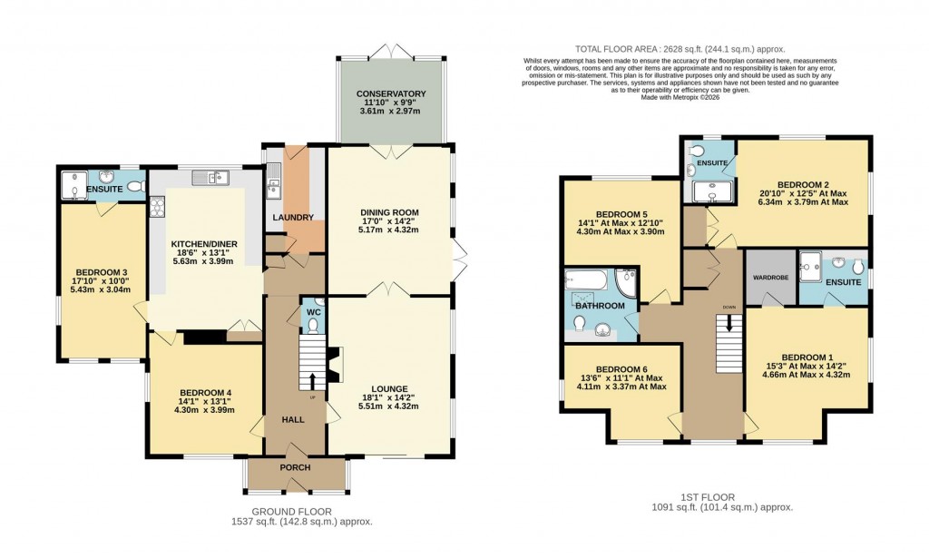 Floorplans For Broadsands Park Road, Paignton