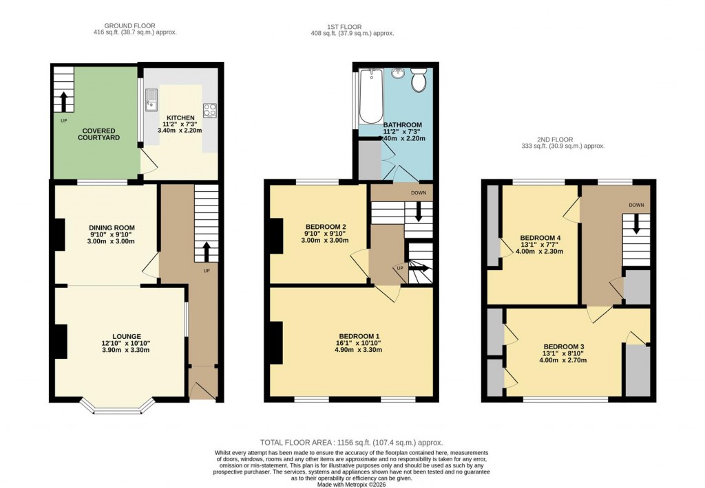 Floorplans For Bolton Street, Brixham