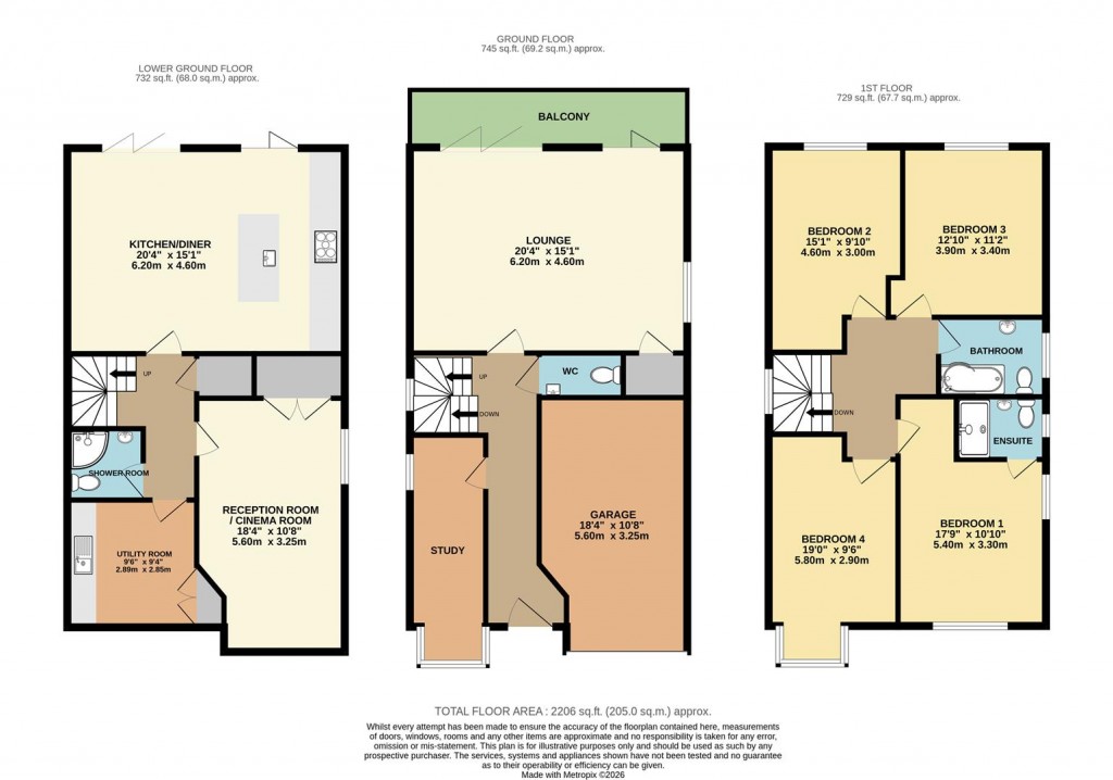 Floorplans For Langley Avenue, Brixham