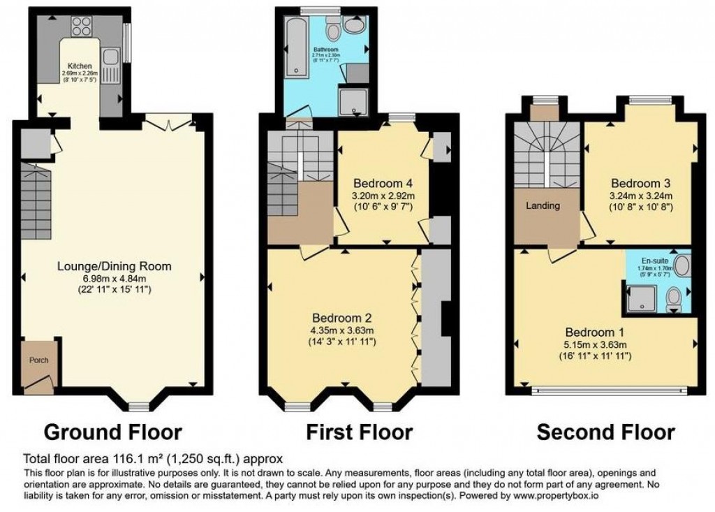 Floorplans For Bolton Street, Brixham