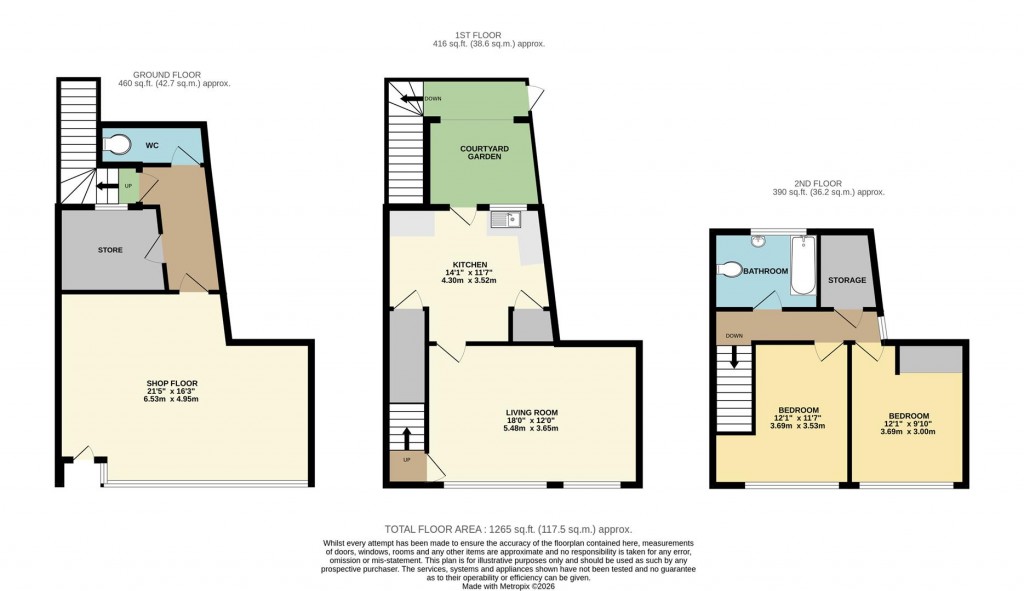 Floorplans For Middle Street, Brixham