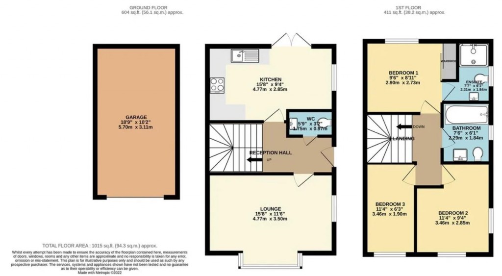 Floorplans For Leader Close, Brixham