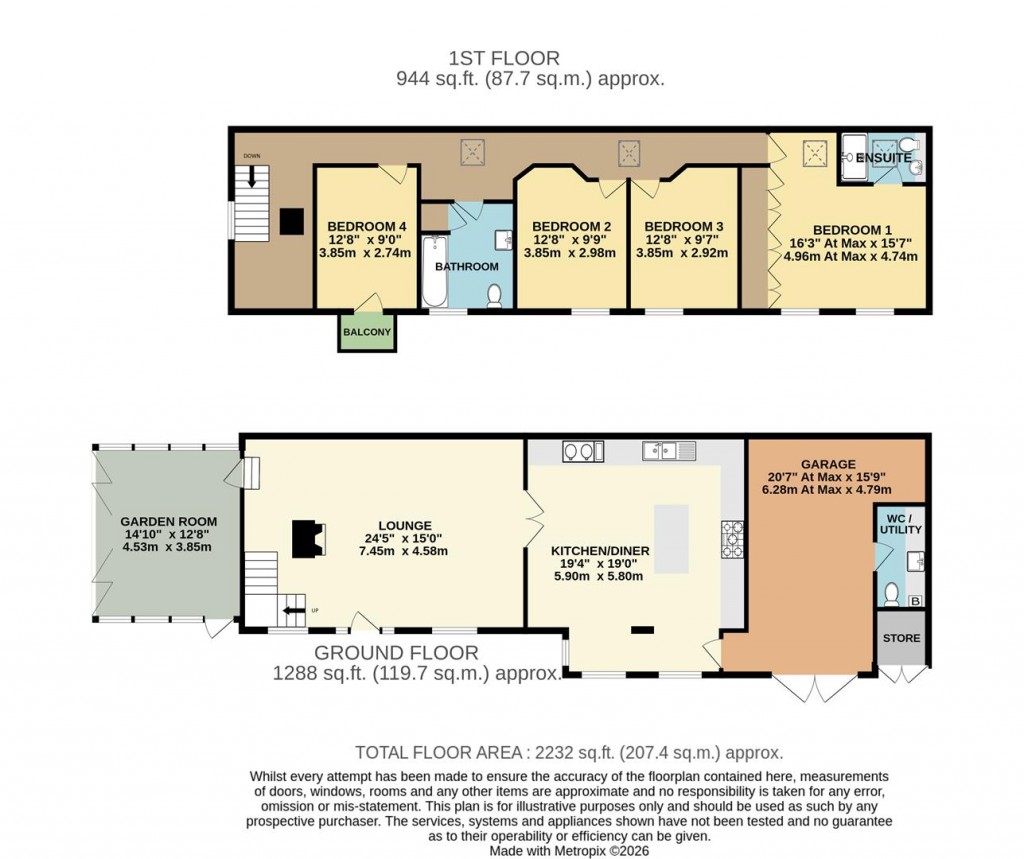 Floorplans For Churston Road, Churston Ferrers, Brixham